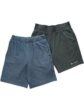 2 Pairs Men’s Champion®  French Terry Athletic Shorts w/ Embroidered Script Logo